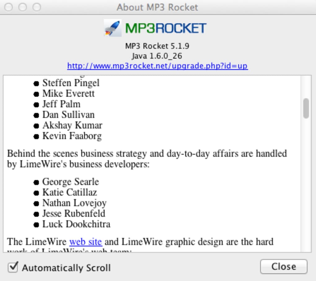 mp3 rocket for mac 10.4.11